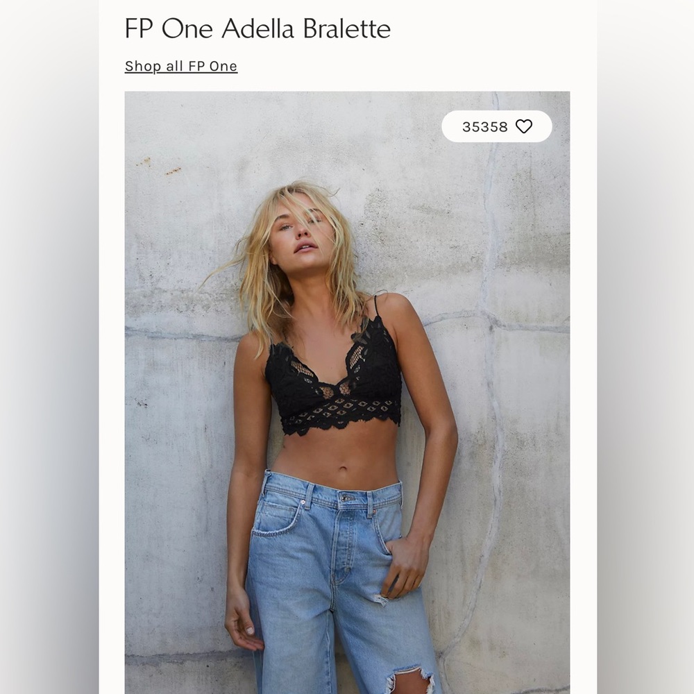 NWOT Free People One Adella Bralette